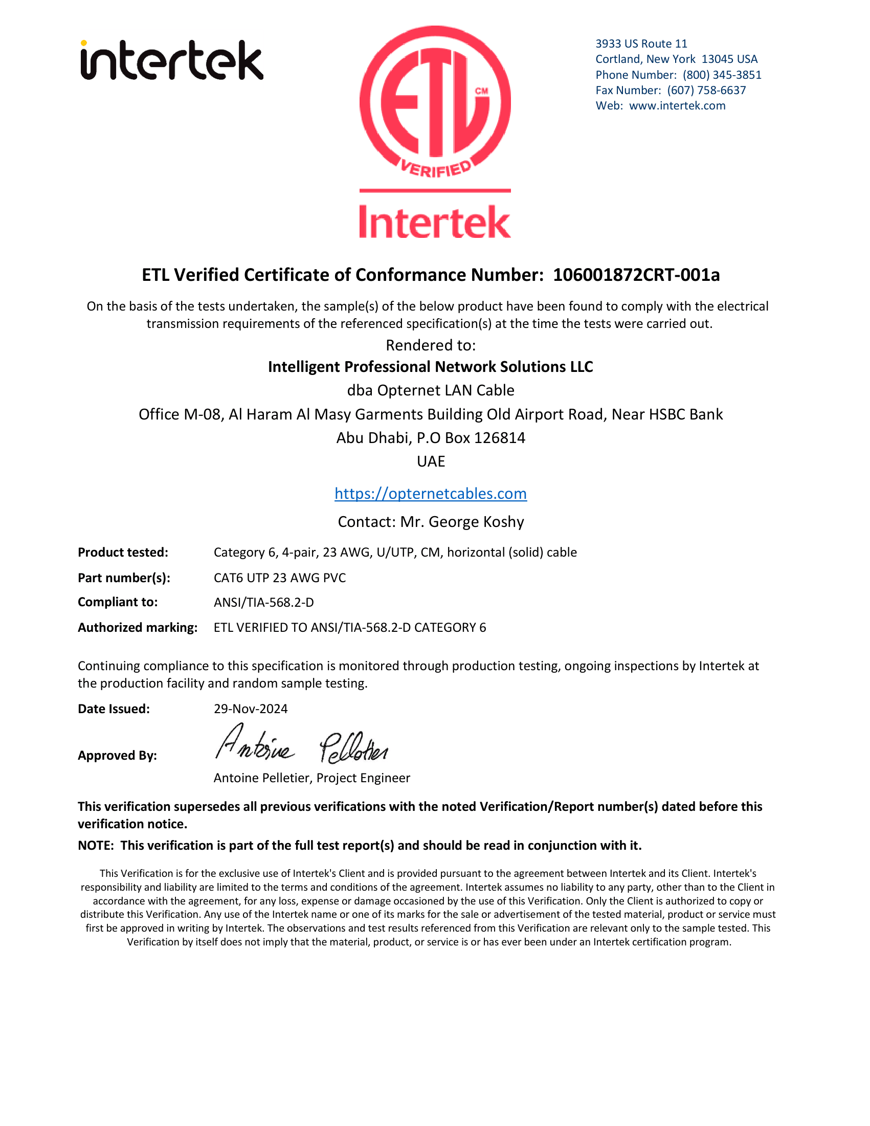 Certificate 4